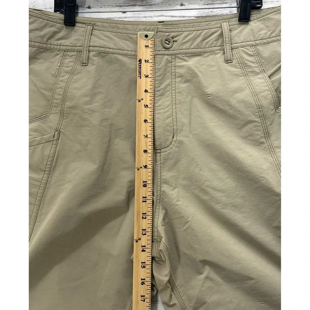 AFTCO Performance Cargo Fishing Shorts Men's Size 38 Khaki Nylon Stretch